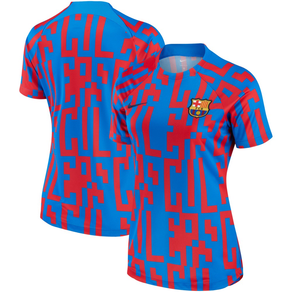 Barcelona Women's 2022/23 Pre-Match Home Performance Top - Nike Blue