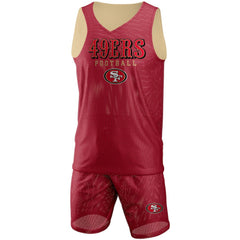 FOCO Colorblock Mesh V-Neck & Shorts Set - San Francisco 49ers