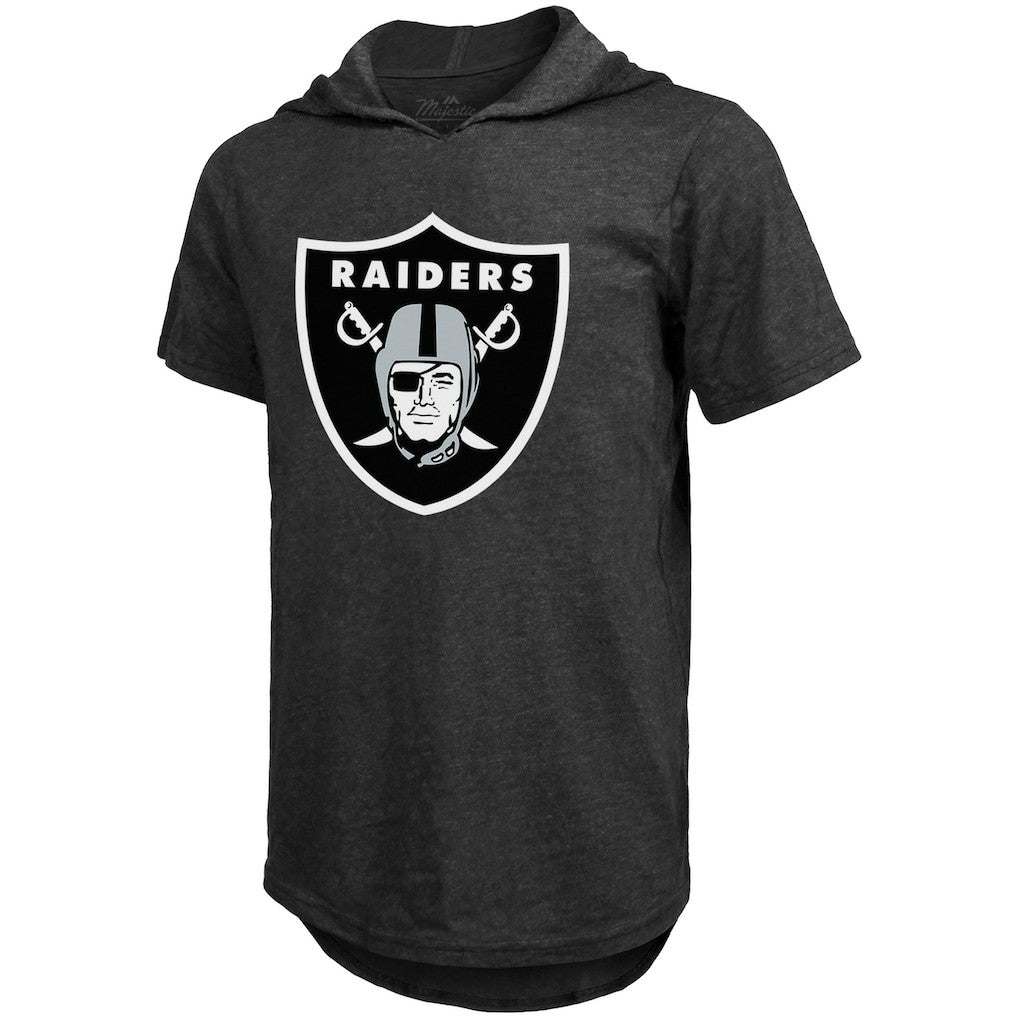 Darren Waller  Majestic Threads Player Name & Number Tri-Blend Hoodie T-Shirt - Las Vegas Raiders