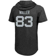 Darren Waller  Majestic Threads Player Name & Number Tri-Blend Hoodie T-Shirt - Las Vegas Raiders