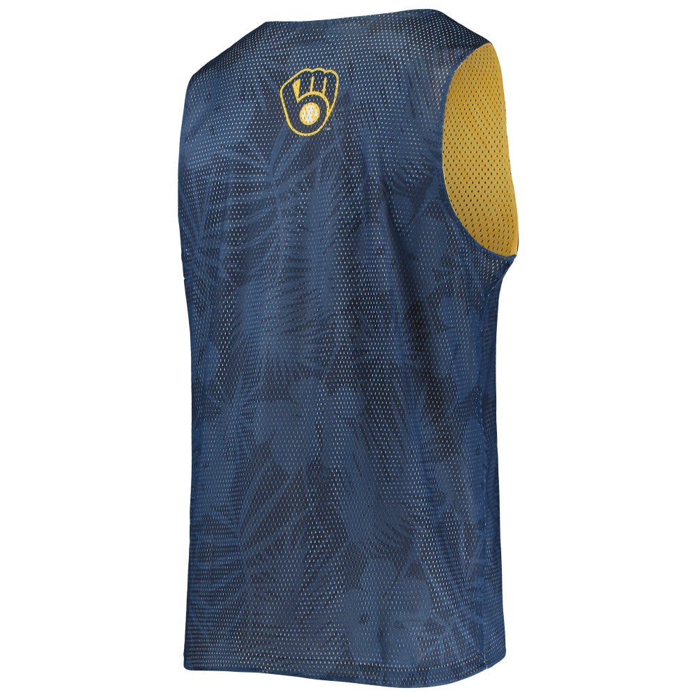 MLB Milwaukee Brewers FOCO Floral Reversible Mesh Tank Top