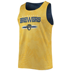 MLB Milwaukee Brewers FOCO Floral Reversible Mesh Tank Top