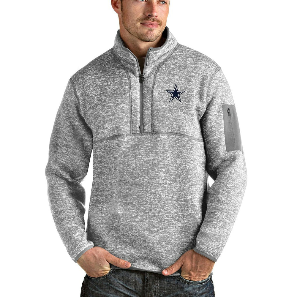 Antigua Fortune Quarter-Zip Pullover Jacket - Dallas Cowboys