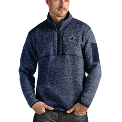 Antigua Fortune Quarter-Zip Pullover Jacket - Dallas Cowboys