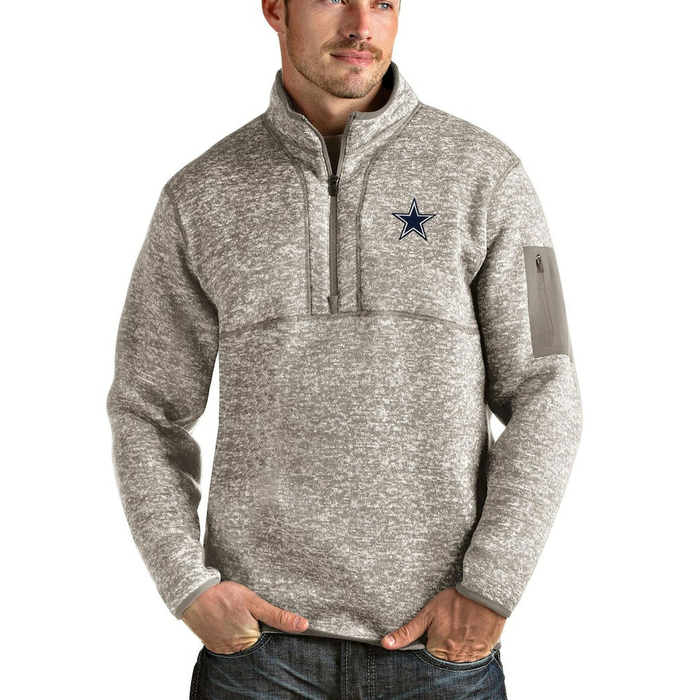 Antigua Fortune Quarter-Zip Pullover Jacket - Dallas Cowboys