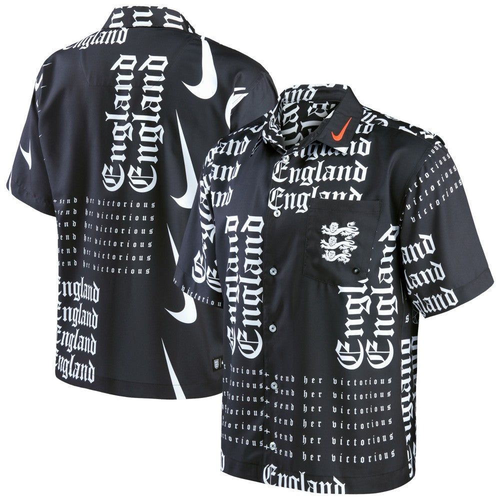 England Women's National Team Button-Up Shirt - Nike Black