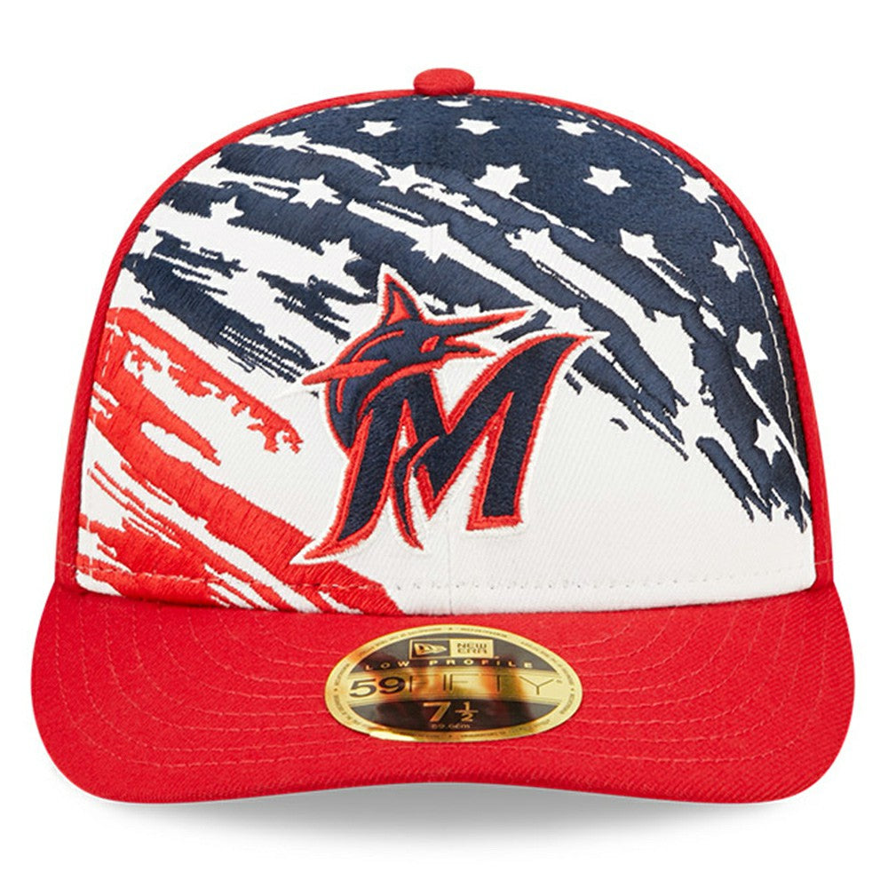 MLB Miami Marlins New Era 2022 4th of July Low Profile 59FIFTY Fitted Hat