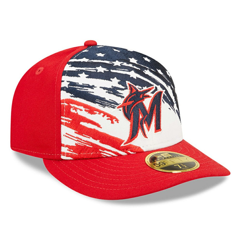 MLB Miami Marlins New Era 2022 4th of July Low Profile 59FIFTY Fitted Hat