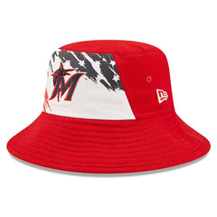 MLB Miami Marlins New Era 2022 4th of July Bucket Hat