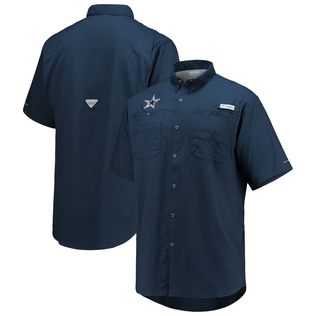 Tamiami Omni-Shade Button-Down Short Sleeve Shirt - Dallas Cowboys