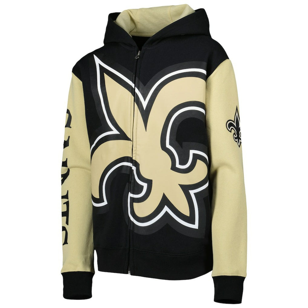 Youth Poster Board Full-Zip Hoodie - New Orleans Saints