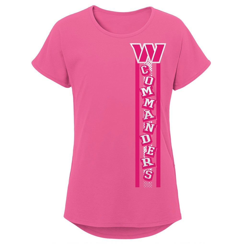 Girls Youth Logo Fair Catch Dolman T-Shirt - Washington Commanders