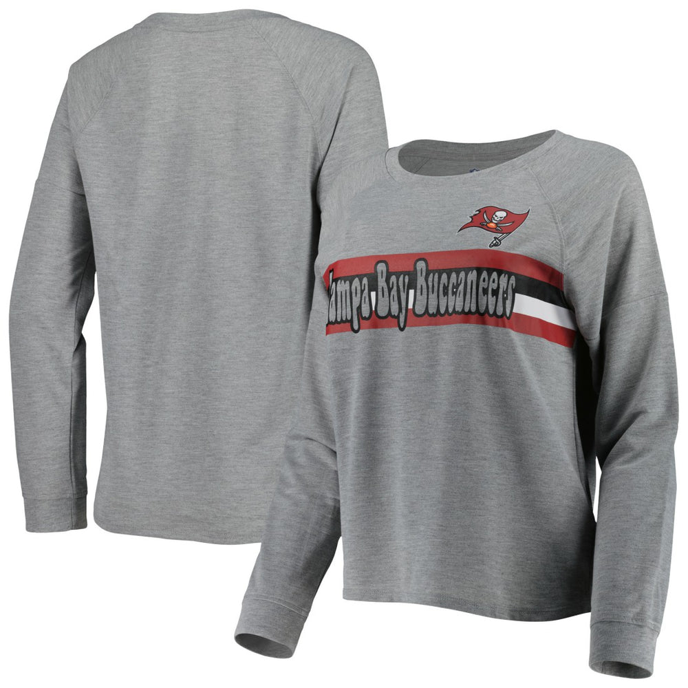 Juniors All Striped Up Raglan Long Sleeve T-Shirt - Tampa Bay Buccaneers