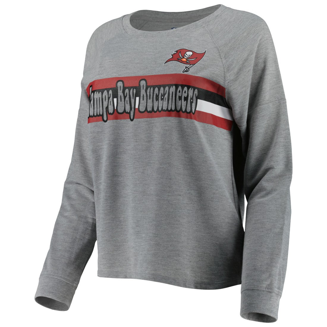 Juniors All Striped Up Raglan Long Sleeve T-Shirt - Tampa Bay Buccaneers