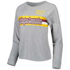 Juniors All Striped Up Raglan Long Sleeve T-Shirt - Washington Commanders