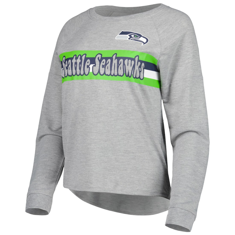 Juniors All Striped Up Raglan Long Sleeve T-Shirt - Seattle Seahawks
