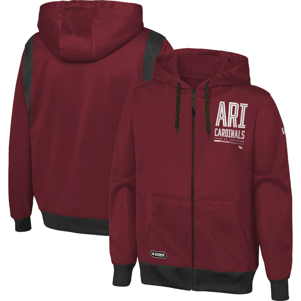 Combine Authentic Drop Back Full-Zip Hoodie - Arizona Cardinals