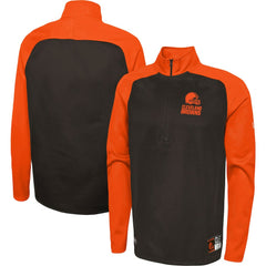 Combine Authentic O-Line Raglan Half-Zip Jacket - Cleveland Browns