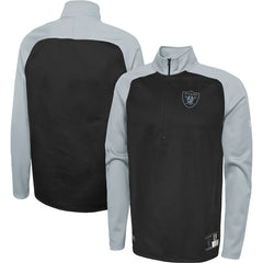 Combine Authentic O-Line Raglan Half-Zip Jacket - Las Vegas Raiders