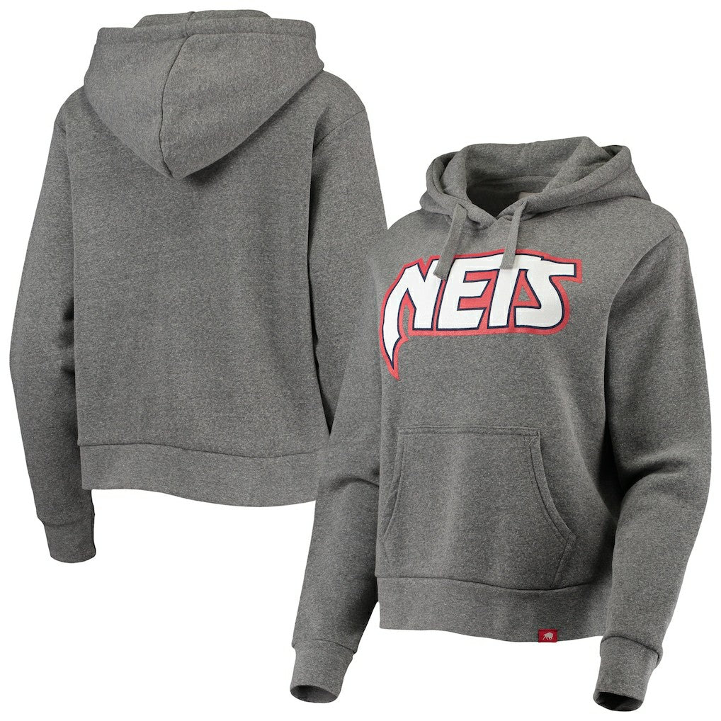 NBA Brooklyn Nets Sportiqe Women's Moments Mixtape Ava Tri-Blend Pullover Hoodie