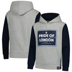 Chelsea Youth Club Pullover Hoodie -  Heathered Gray/Navy