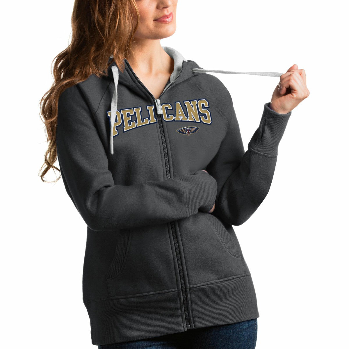 NBA New Orleans Pelicans Antigua Women's Team Victory Full-Zip Hoodie