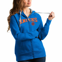 NBA New York Knicks Antigua Women's Team Victory Full-Zip Hoodie