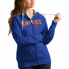 NBA New York Knicks Antigua Women's Team Victory Full-Zip Hoodie
