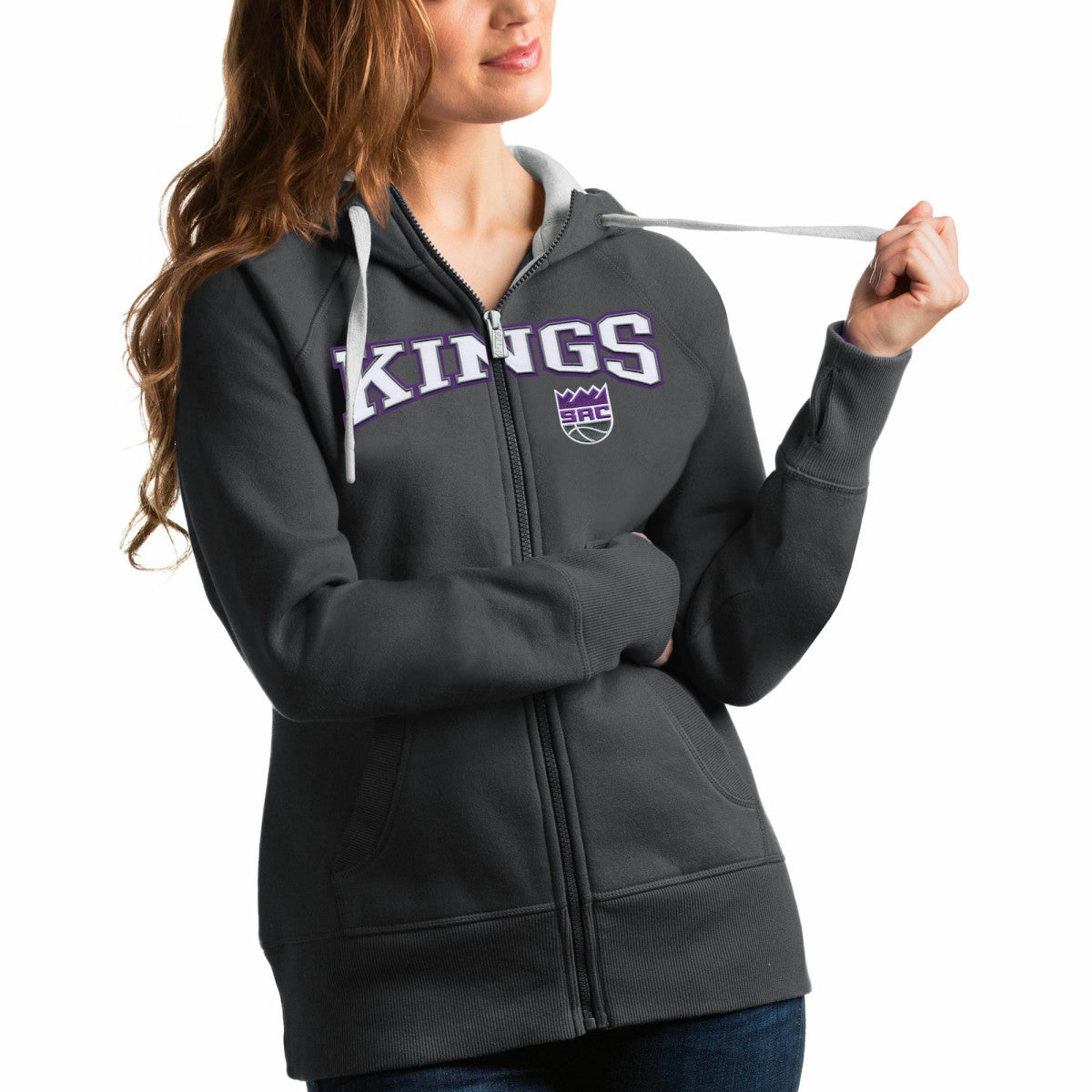 NBA Sacramento Kings Antigua Women's Team Victory Full-Zip Hoodie