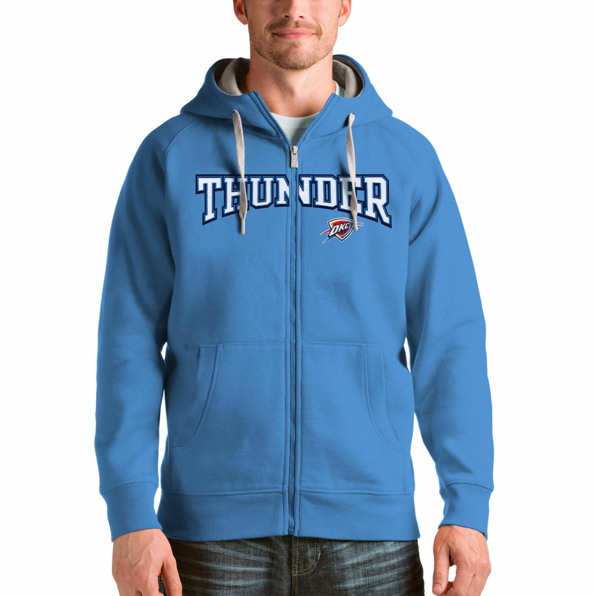 NBA Oklahoma City Thunder Antigua Victory Full-Zip Hoodie