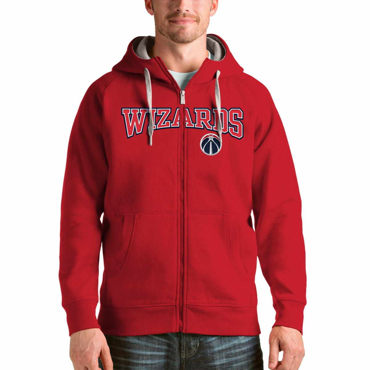 NBA Washington Wizards Antigua Victory Full-Zip Hoodie