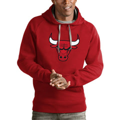 NBA Chicago Bulls Antigua Logo Victory Pullover Hoodie