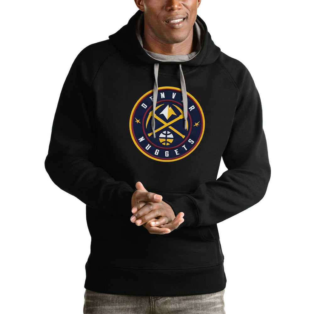 NBA Denver Nuggets Antigua Logo Victory Pullover Hoodie sale