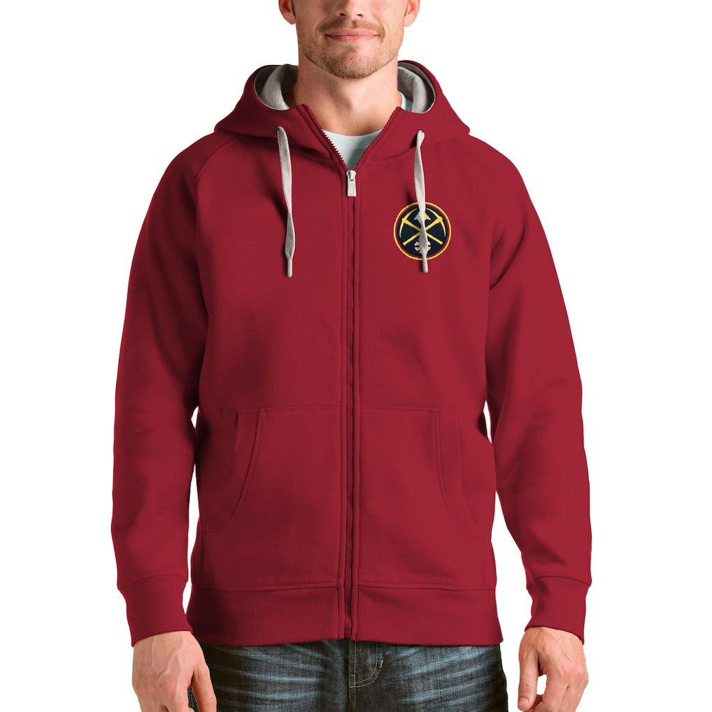 NBA Denver Nuggets Antigua Logo Victory Full-Zip Hoodie sale