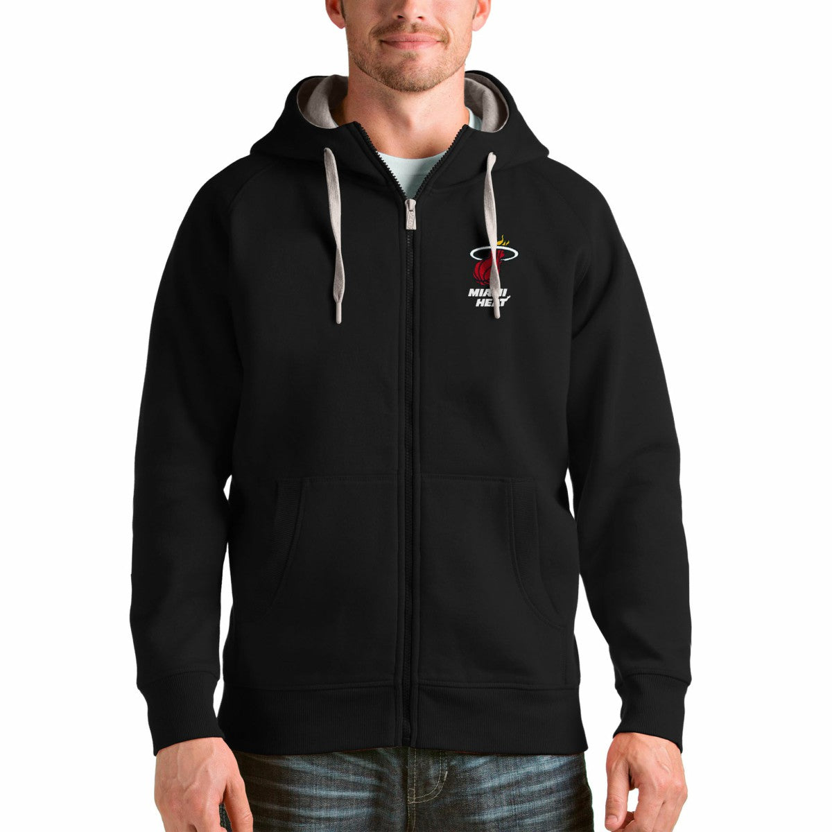 NBA Miami Heat Antigua Logo Victory Full-Zip Hoodie