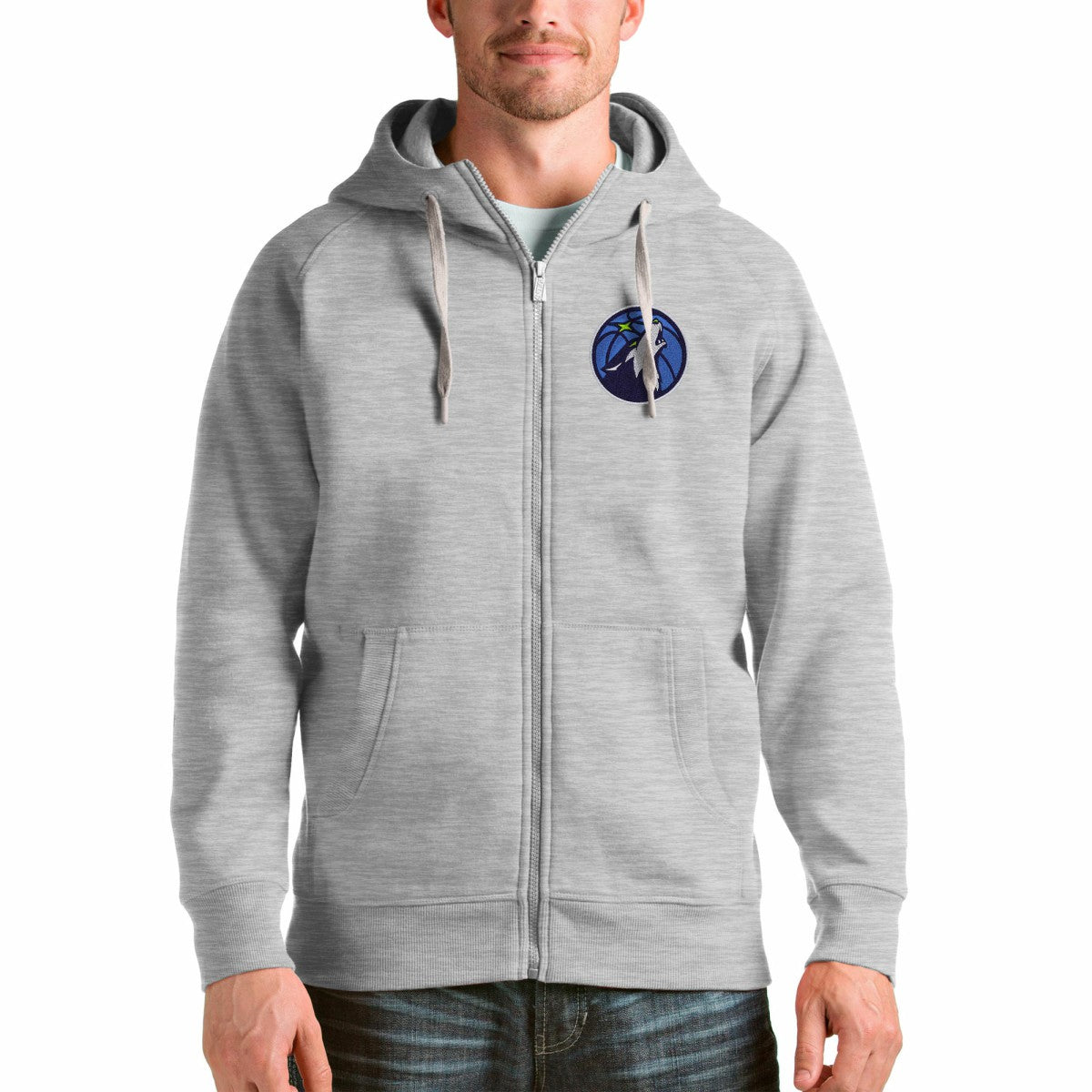 NBA Minnesota Timberwolves Antigua Logo Victory Full-Zip Hoodie