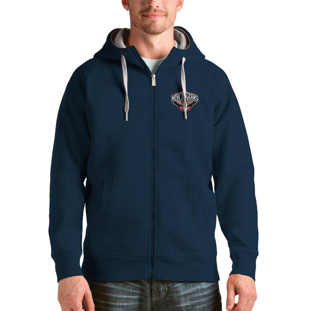 NBA New Orleans Pelicans Antigua Logo Victory Full-Zip Hoodie