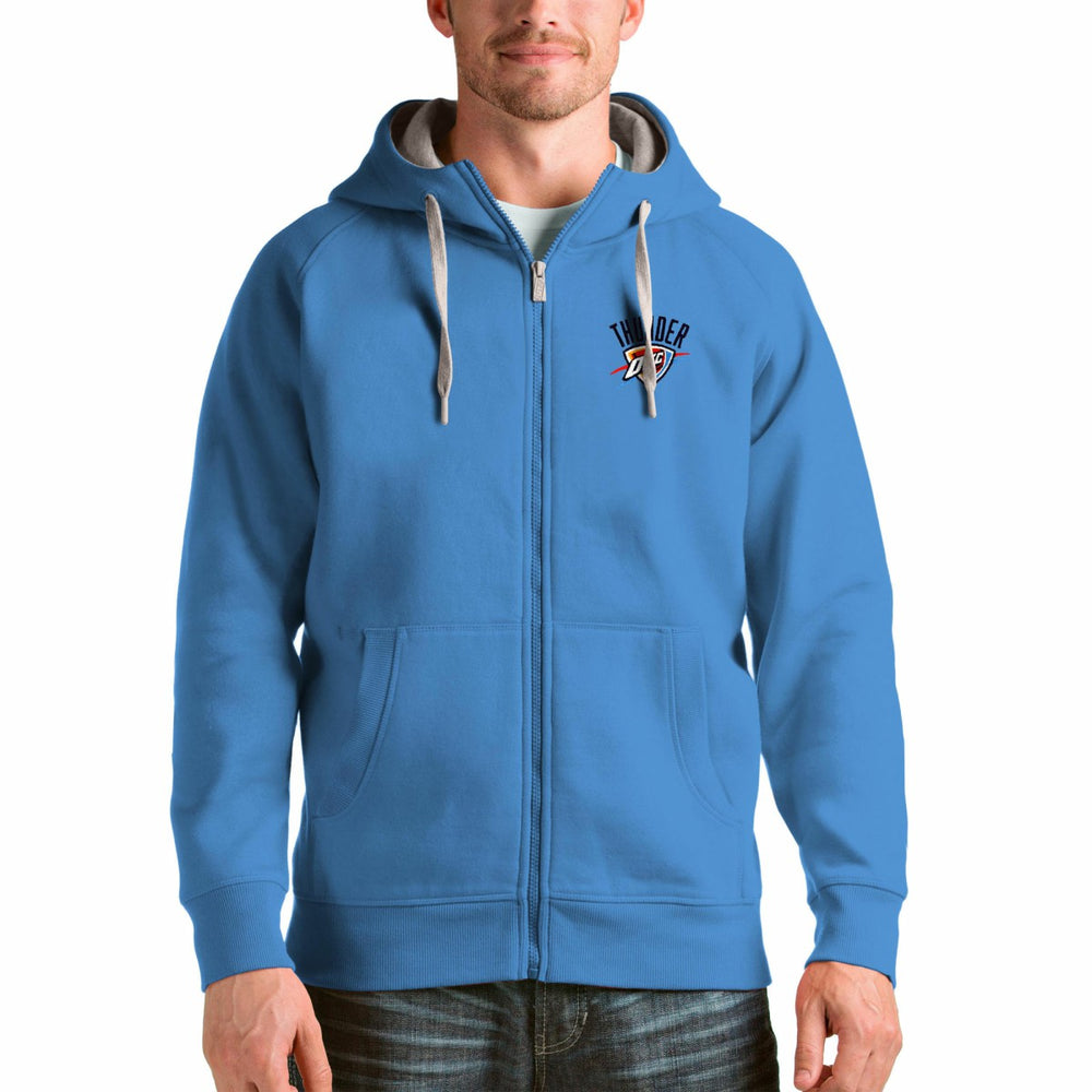 NBA Oklahoma City Thunder Antigua Logo Victory Full-Zip Hoodie