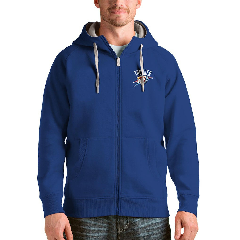 NBA Oklahoma City Thunder Antigua Logo Victory Full-Zip Hoodie