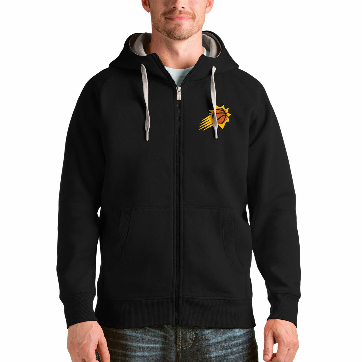 NBA Phoenix Suns Antigua Logo Victory Full-Zip Hoodie