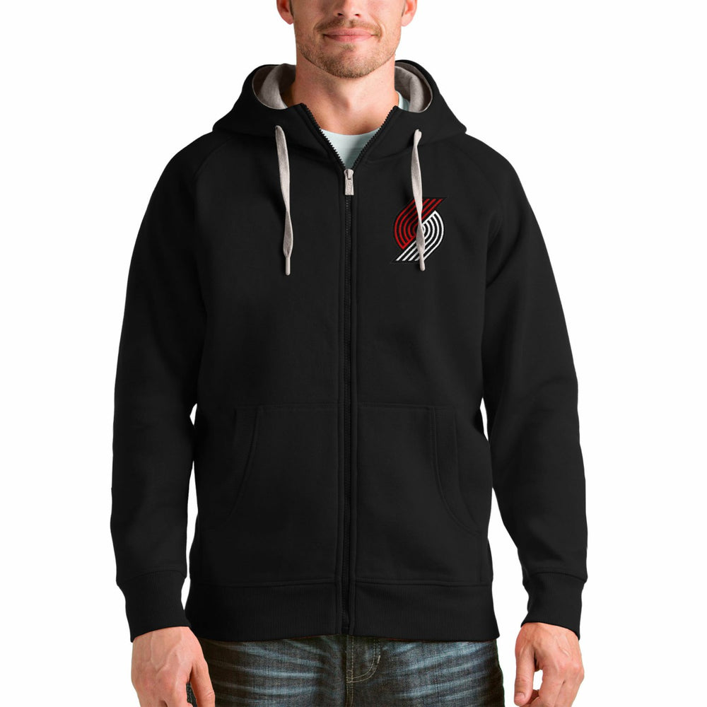 NBA Portland Trail Blazers Antigua Logo Victory Full-Zip Hoodie