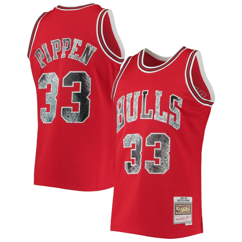 NBA Scottie Pippen Chicago Bulls 1997/98 Hardwood Classics NBA 75th Anniversary Diamond Swingman Jersey sale
