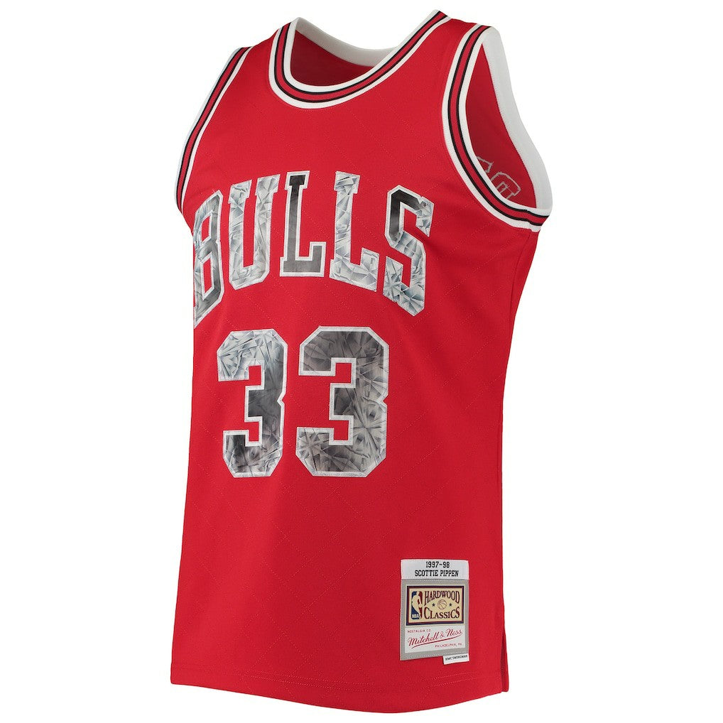 NBA Scottie Pippen Chicago Bulls 1997/98 Hardwood Classics NBA 75th Anniversary Diamond Swingman Jersey sale