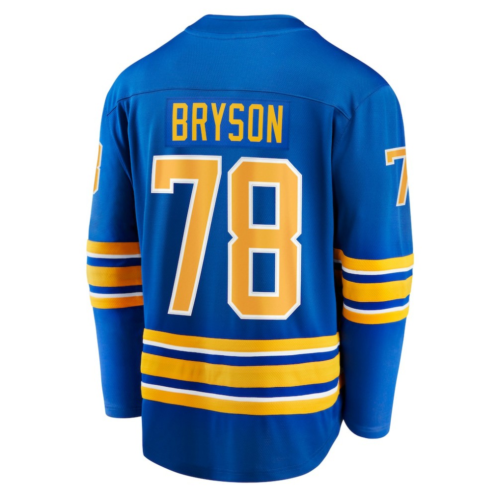 NHL Royal Jacob Bryson Buffalo Sabres Fanatics Home Breakaway Player Jersey