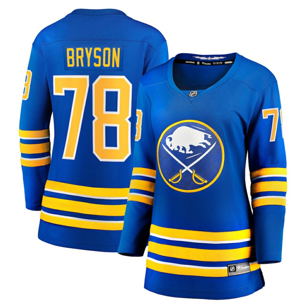 NHL Royal Jacob Bryson Buffalo Sabres Fanatics Women's Home Breakaway Player Jersey