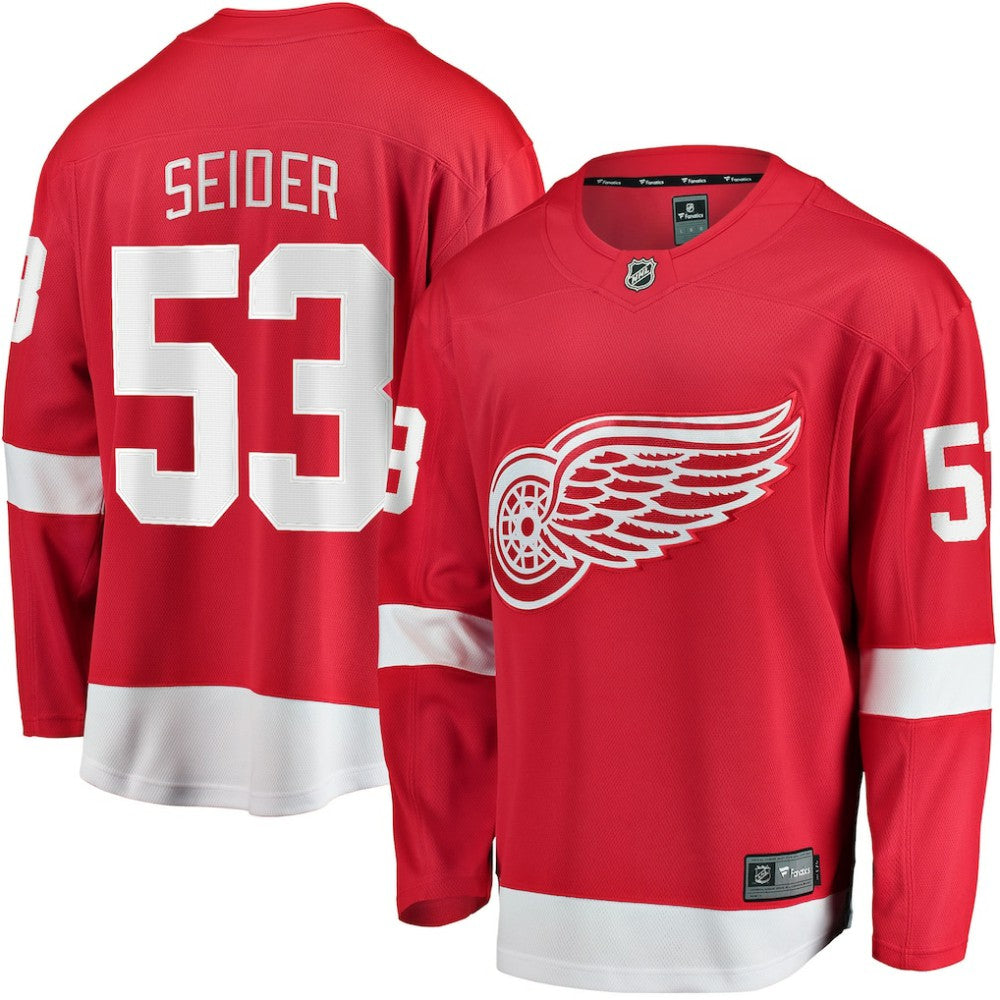 NHL Red Moritz Seider Detroit Red Wings Fanatics Home Breakaway Player Jersey