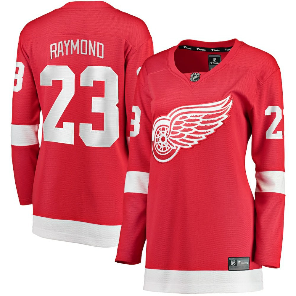 NHL Red Lucas Raymond Detroit Red Wings Fanatics Women's Home Breakaway Player Jersey