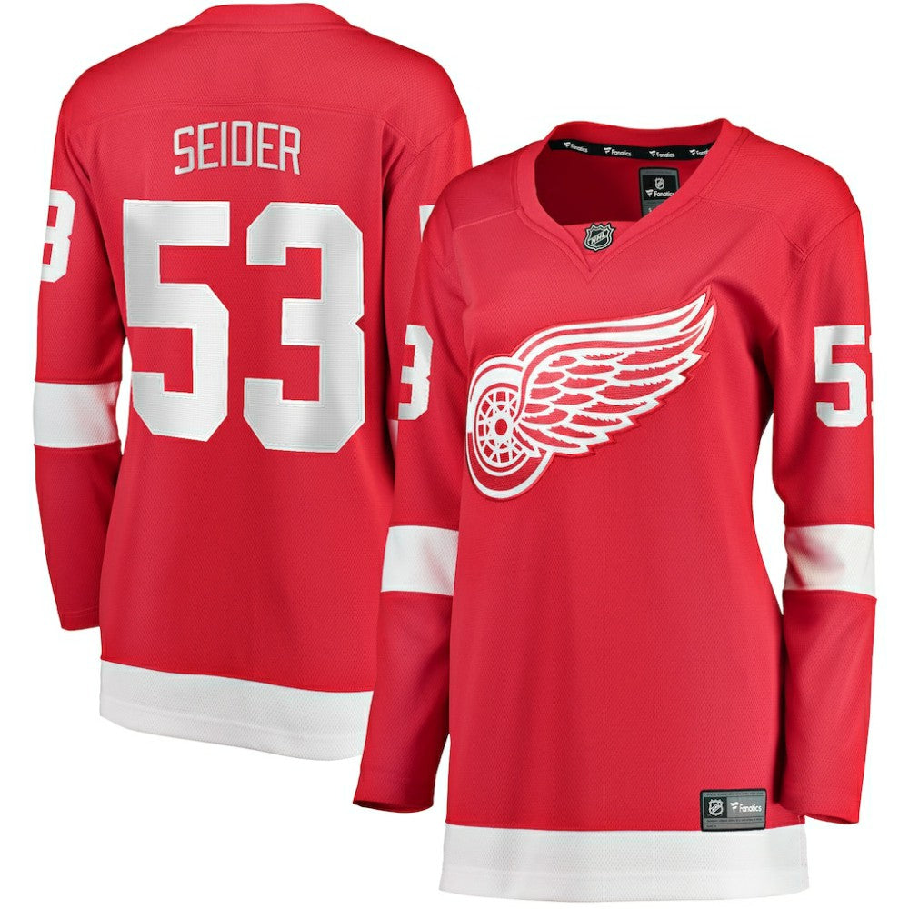 NHL Red Moritz Seider Detroit Red Wings Fanatics Women's Home Breakaway Player Jersey