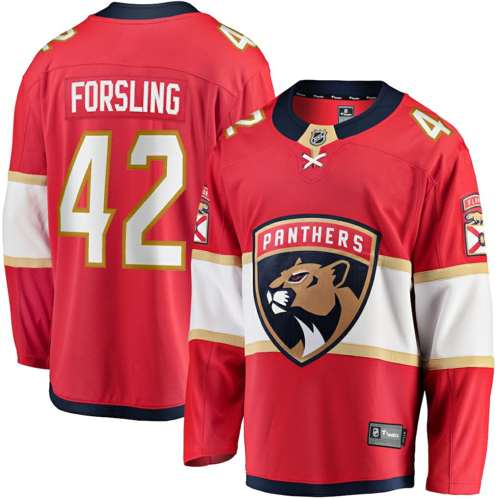 NHL Red Gustav Forsling Florida Panthers Fanatics Home Breakaway Player Jersey