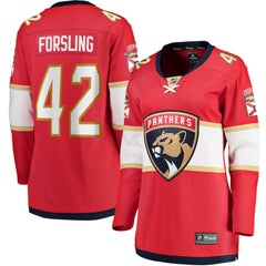 NHL Red Gustav Forsling Florida Panthers Fanatics Women's Home Breakaway Player Jersey
